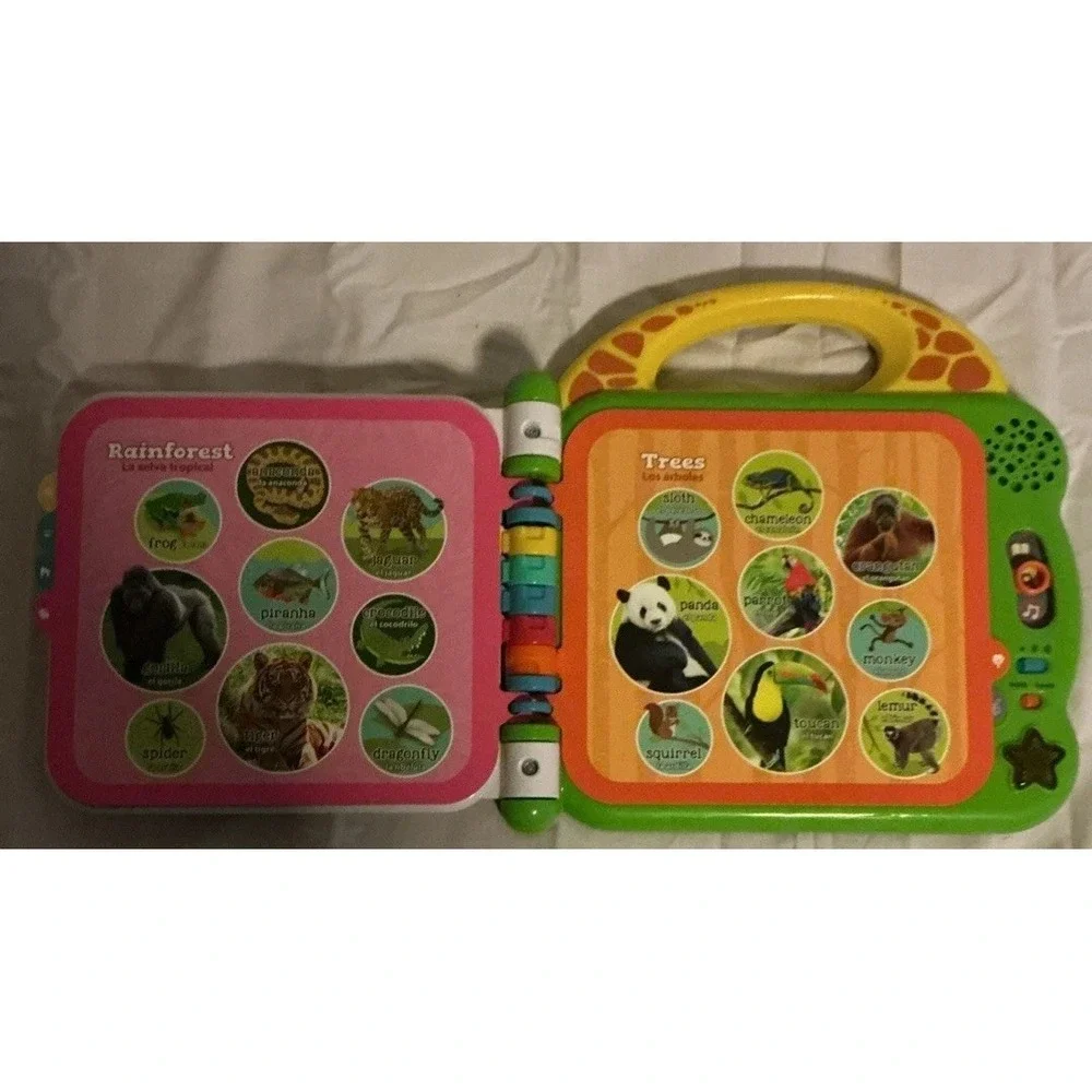 Leap Frog 100 Animals Book - Electronic Toy English/Spanish Free Ship‎
